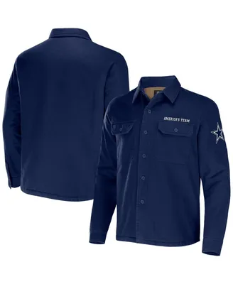 Men's Nfl x Darius Rucker Collection by Fanatics Navy Dallas Cowboys Canvas Button-Up Shirt Jacket