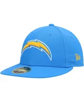 Men's New Era Powder Blue Los Angeles Chargers Logo Omaha Low Profile 59FIFTY Fitted Hat