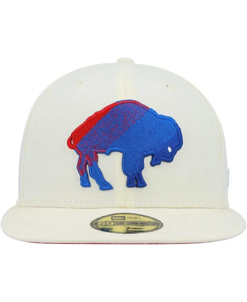 Men's New Era Cream Buffalo Bills Chrome Dim 59FIFTY Fitted Hat