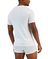 Alfani Men's 4-Pk. Slim-Fit Solid V-Neck Cotton Undershirts, Created for Macy's