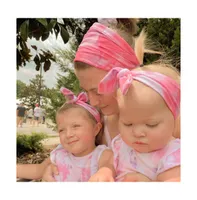 Headbands of Hope Pink Tie-Dye Knotted Headband Ties for Girls