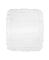 Lambs & Ivy Signature White Cotton Sateen Ruffle Baby/Toddler Quilt