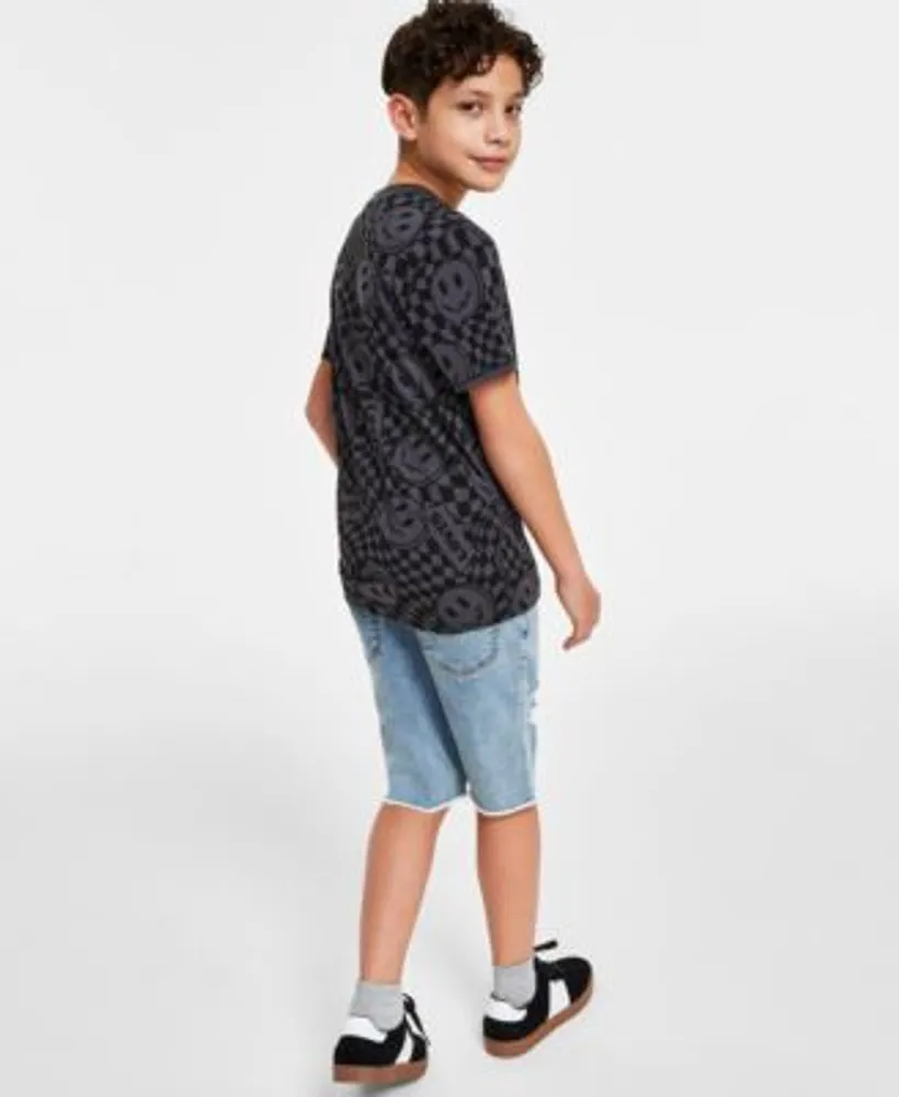 Levis Big Boys Checkered Smiley T Shirt 511 Slim Fit Denim Shorts Separates