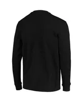 Men's Dunbrooke Black Las Vegas Raiders Logo Maverick Thermal Henley Long Sleeve T-shirt