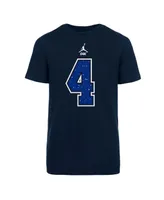 Big Boys Jordan Dak Prescott Navy Dallas Cowboys Name and Number T-shirt