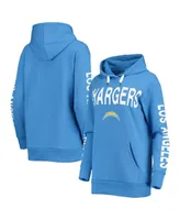 Women's G-iii 4Her by Carl Banks Powder Blue Los Angeles Chargers Extra Point Pullover Hoodie