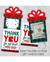 Big Dot of Happiness Holiday Thank You - Christmas Appreciation Money & Nifty Gifty Card Holders 8 Ct