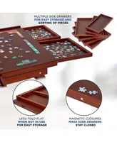 Jumbl 1000pc Puzzle Board 23"x31" Wooden Puzzle Table w/Legs & Mat