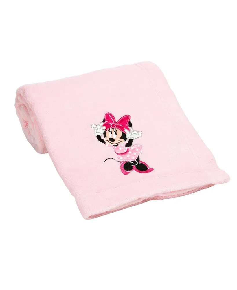 Lambs & Ivy Disney Baby Minnie Mouse Love Pink Soft Fleece Baby Blanket