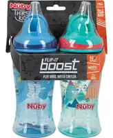 Thirsty Kids No-Spill Boost Cup with Soft Straw, 12oz, 2 Pack