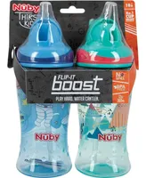 Nuby Toddler Thirsty No-Spill Boost Cup with Soft Straw, 12oz