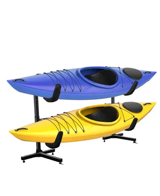 RaxGo Kayak Storage Rack, Indoor & Outdoor Freestanding Storage for 2