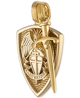 Esquire Men's Jewelry 2-Pc. Set Saint Michael Shield & Sword Amulet Pendants in 14k Gold-Plated Sterling Silver, Created for Macy's