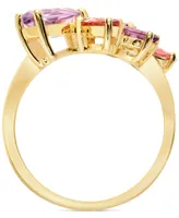 Multi-Gemstone Marquise Cluster Ring (1-3/4 ct. t.w.) in 14k Gold-Plated Sterling Silver - Multi