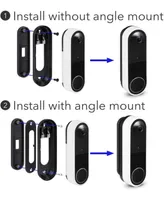 Wasserstein No-Drill Mount for Arlo Essential Wireless Video Doorbell - Avoid Drilling and Protect Your Walls