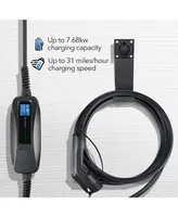 Lectron Nema 14-50 Level 2 Ev Charger - 240V 32 Amp with 15ft Extension Cord & J1772 Cable - for J1772 EVs