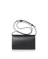 The Runthrough Leather Mini Bag (Black)