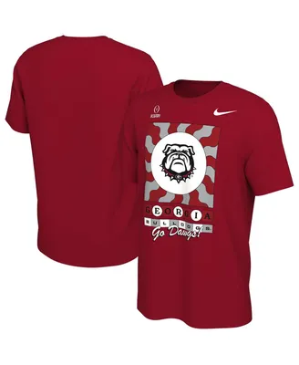 Men's Nike Red Georgia Bulldogs College Football Playoff 2022 Peach Bowl Media Night T-shirt