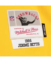 Men's Mitchell & Ness Jerome Bettis Black and Gold Pittsburgh Steelers 1996 Split Legacy Replica Jersey