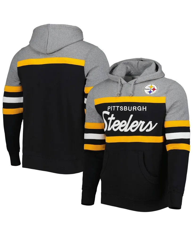 Mitchell & Ness Men's Black and Heathered Gray Pittsburgh Steelers Head  Coach Pullover Hoodie - Macy's in 2023