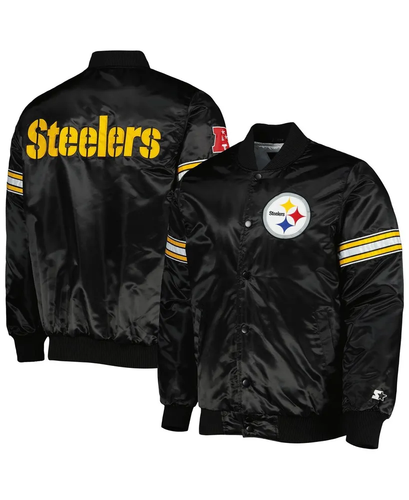 : Starter Men's White Pittsburgh Steelers The Power Forward  Full-Snap Jacket : Sports & Outdoors