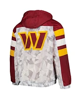 Men's Starter White, Burgundy Washington Commanders Thursday Night Gridiron Raglan Half-Zip Hooded Jacket