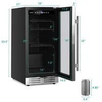 15 Inch Beverage Refrigerator, Built-in Beverage Cooler