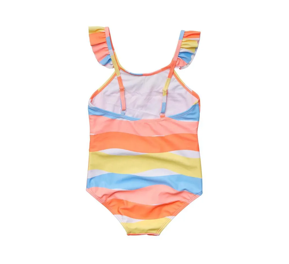 Toddler, Child Girls Good Vibes Frill Strap Swimsuit