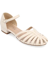 Journee Collection Women's Joannah Fisherman Ankle Strap Flat