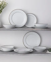 Noritake Regina Platinum Set of 4 Dinner Plates, Service For 4