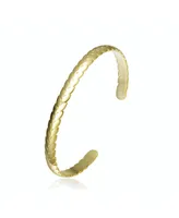 Rachel Glauber Ra 14K Gold Plated Leaf Cuff Bracelet