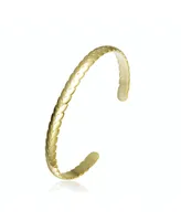 Ra 14K Gold Plated Leaf Cuff Bracelet