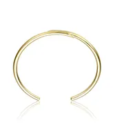 Rachel Glauber Ra 14K Gold Plated Bypass Cuff Bracelet