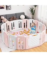 16 Panels Baby Safety Playpen Kids Safety Activity Play Center