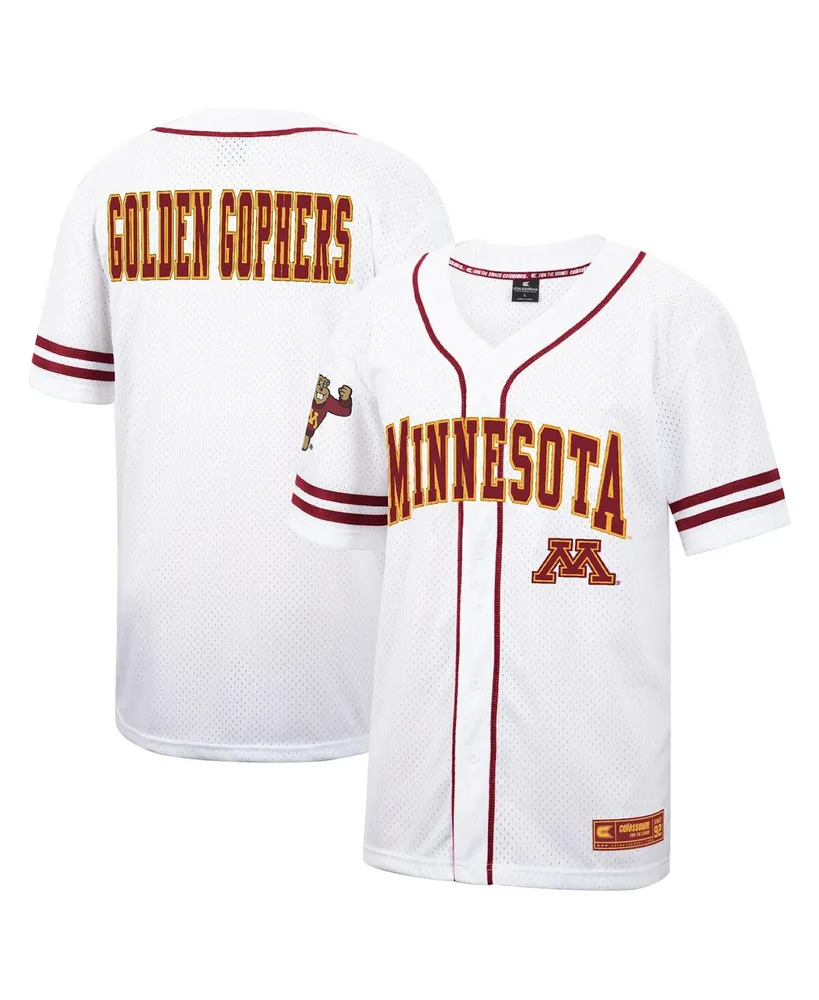 Men's Colosseum White Minnesota Golden Gophers Free-Spirited Full-Button Baseball Jersey