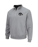 Men's Colosseum Heathered Gray Iowa Hawkeyes Tortugas Team Logo Quarter-Zip Jacket