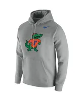 Men's Nike Heathered Gray Florida Gators Vintage-Like School Logo Pullover Hoodie