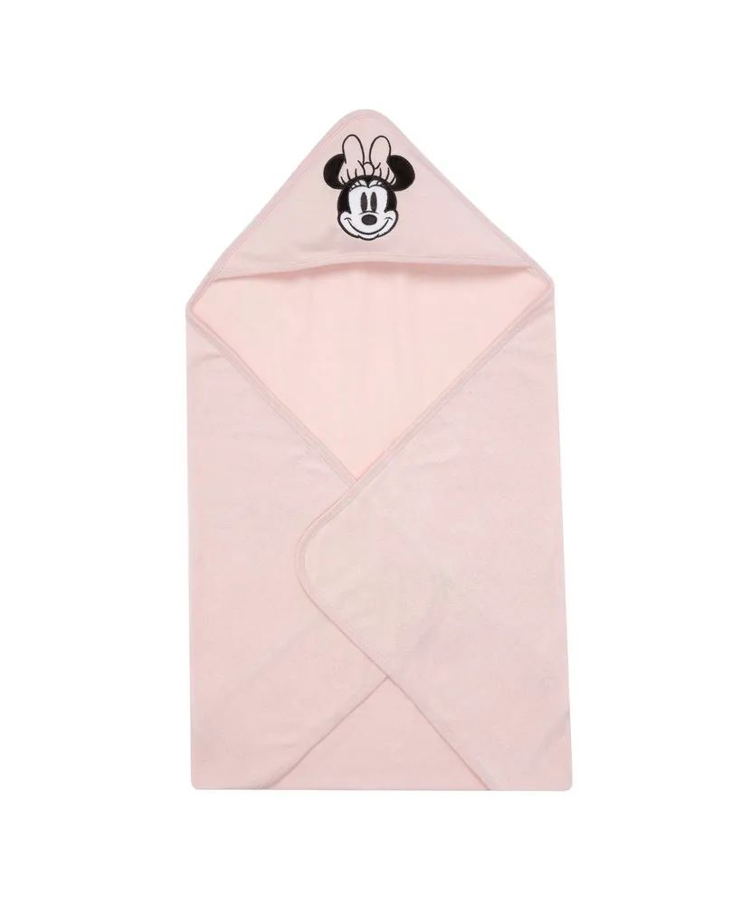 Lambs & Ivy Baby Girls Disney Baby Sweetheart Minnie Mouse Pink Hooded Baby Bath Towel