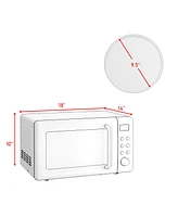 0.7Cu.ft Retro Countertop Microwave Oven 700W Led