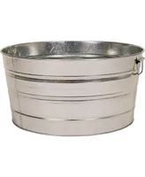 Behrens Multi-purpose Round Galvanized Steel Tub, 15 Gal - Silver