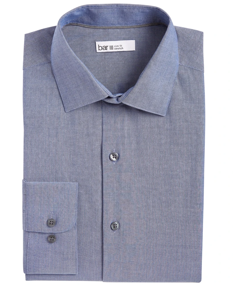 Bar Iii Men's Slim Fit Chambray Dress Shirt, Created for Macy's