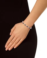 Macy's Garnet and White Topaz Bracelet (7-3/4 ct. t.w and 5/8 ct. t.w) in Sterling Silver