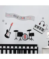 Lambs & Ivy Rock Star Musical Instruments Wall Decals/Stickers - Drums/Guitar