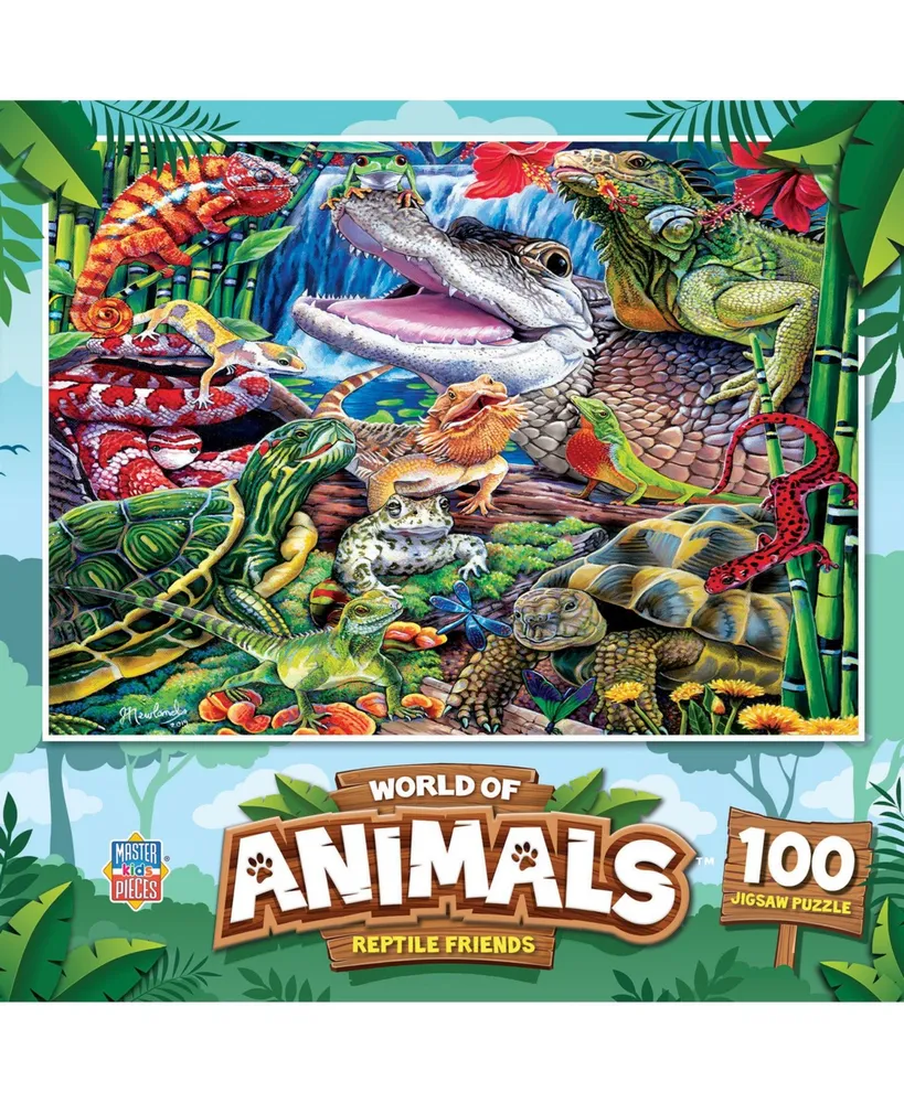 Masterpieces World of Animals Reptile Friends 100 Piece Jigsaw Puzzle