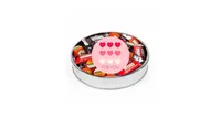Valentine's Day Sugar Free Chocolate Gift Tin Large Plastic Tin with Sticker and Hershey's Candy & Reese's Mix - Thank You Gift