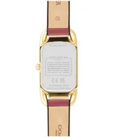 Coach Women's Cadie Quartz Blush Leather Strap Watch 17.5mm x 28.5mm