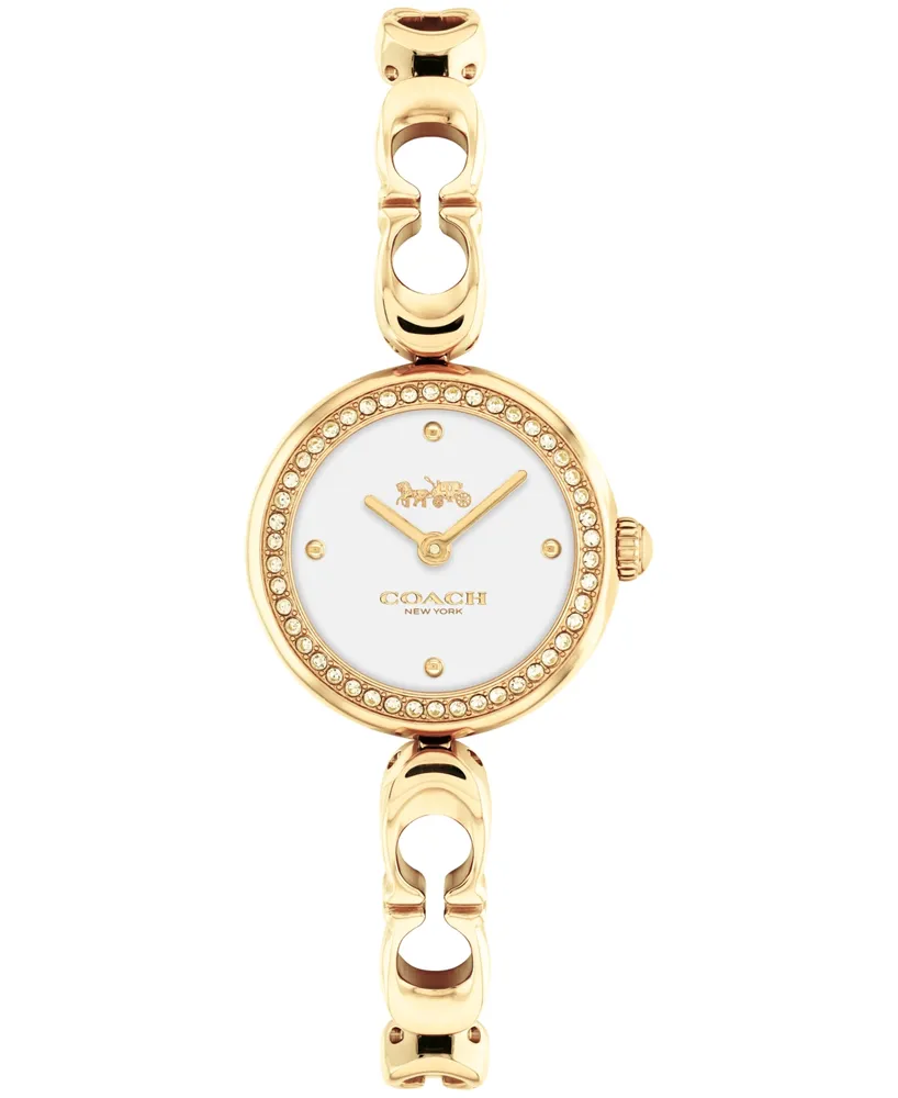 Coach Women's Gracie Quartz Gold-Tone Stainless Steel Bangle Watch 23mm - Gold