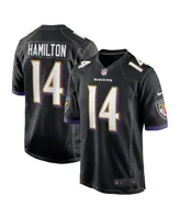 Men's Nike Kyle Hamilton Black Baltimore Ravens 2022 Nfl Draft First Round Pick Game Jersey