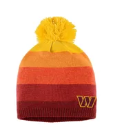 Women's Wear by Erin Andrews Gold Washington Commanders Ombre Pom Knit Hat and Scarf Set