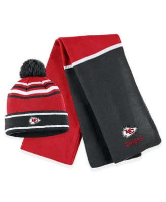 Women's Wear by Erin Andrews San Francisco 49ers Plaid Knit Hat with Pom & Scarf Set